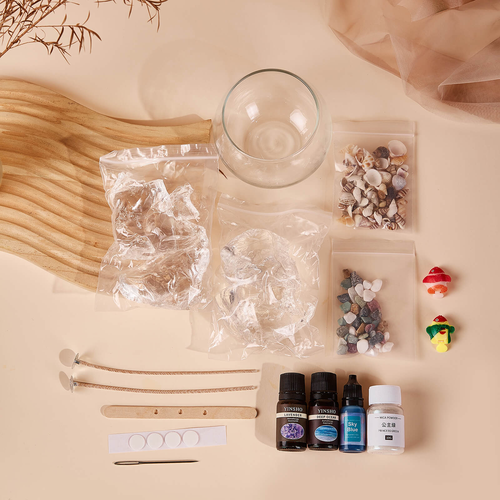 Ocean Serenity Candle Kit | DIY Coastal-Inspired Scented Gel Candle