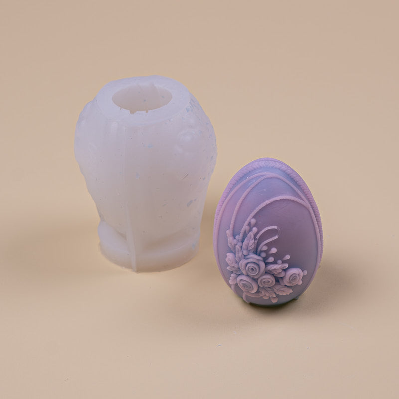 Easter Theme Silicone Candle Mold - Soft, Non-Stick for Family DIY Crafts