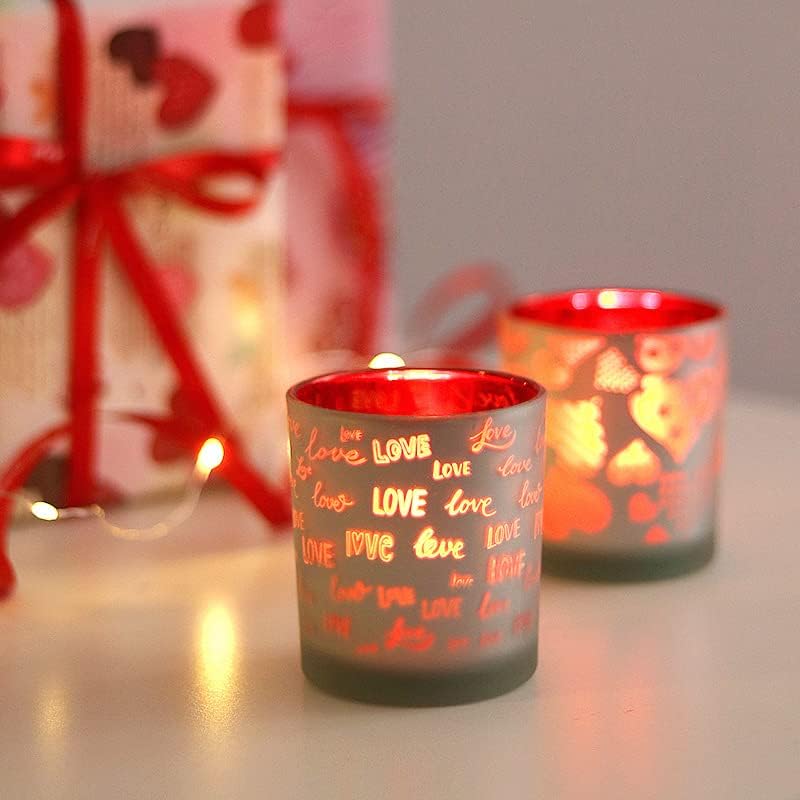Heart Letter Candle Cup – Romantic Love &amp; Celebration Vibes, Valentine’s Day &amp; Wedding Dinner Decor