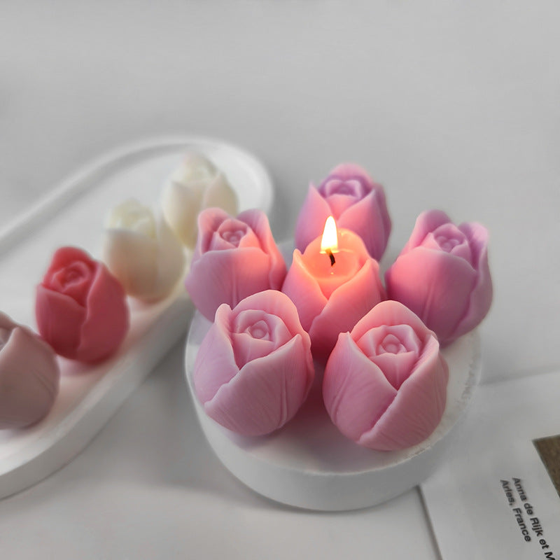 Tulip Candle Silicone Mold – Realistic Texture for DIY Gifts &amp; Beginners